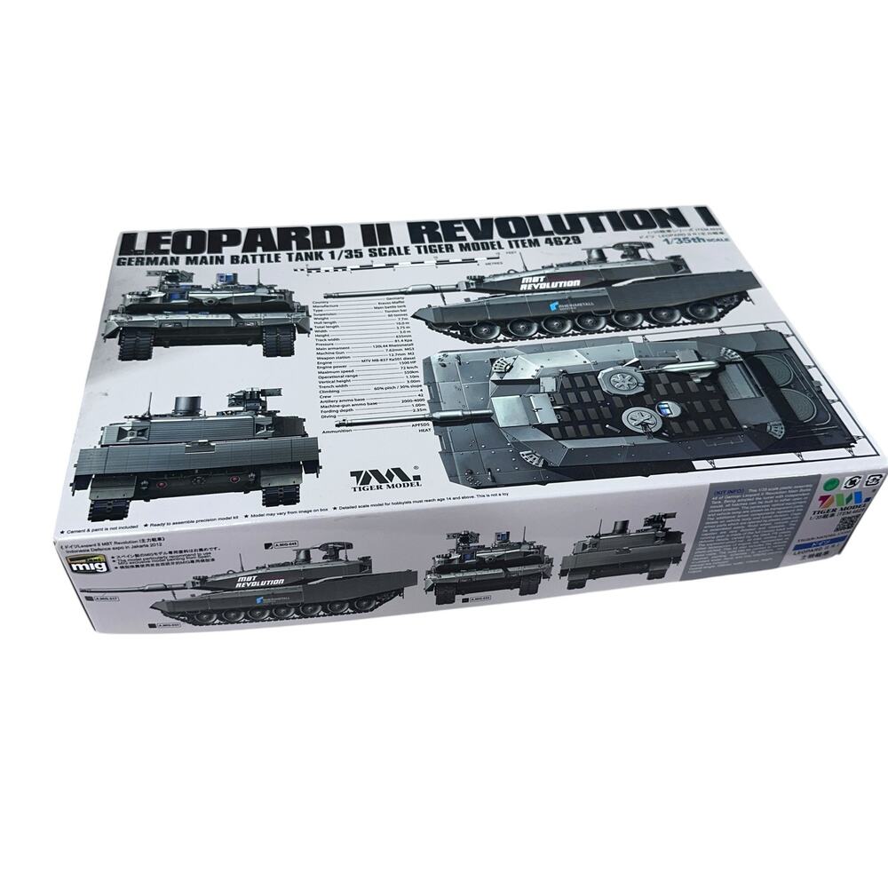 Tiger Model 4629 1/35 German Main Battle Tank Leopard II Revolution I New Open